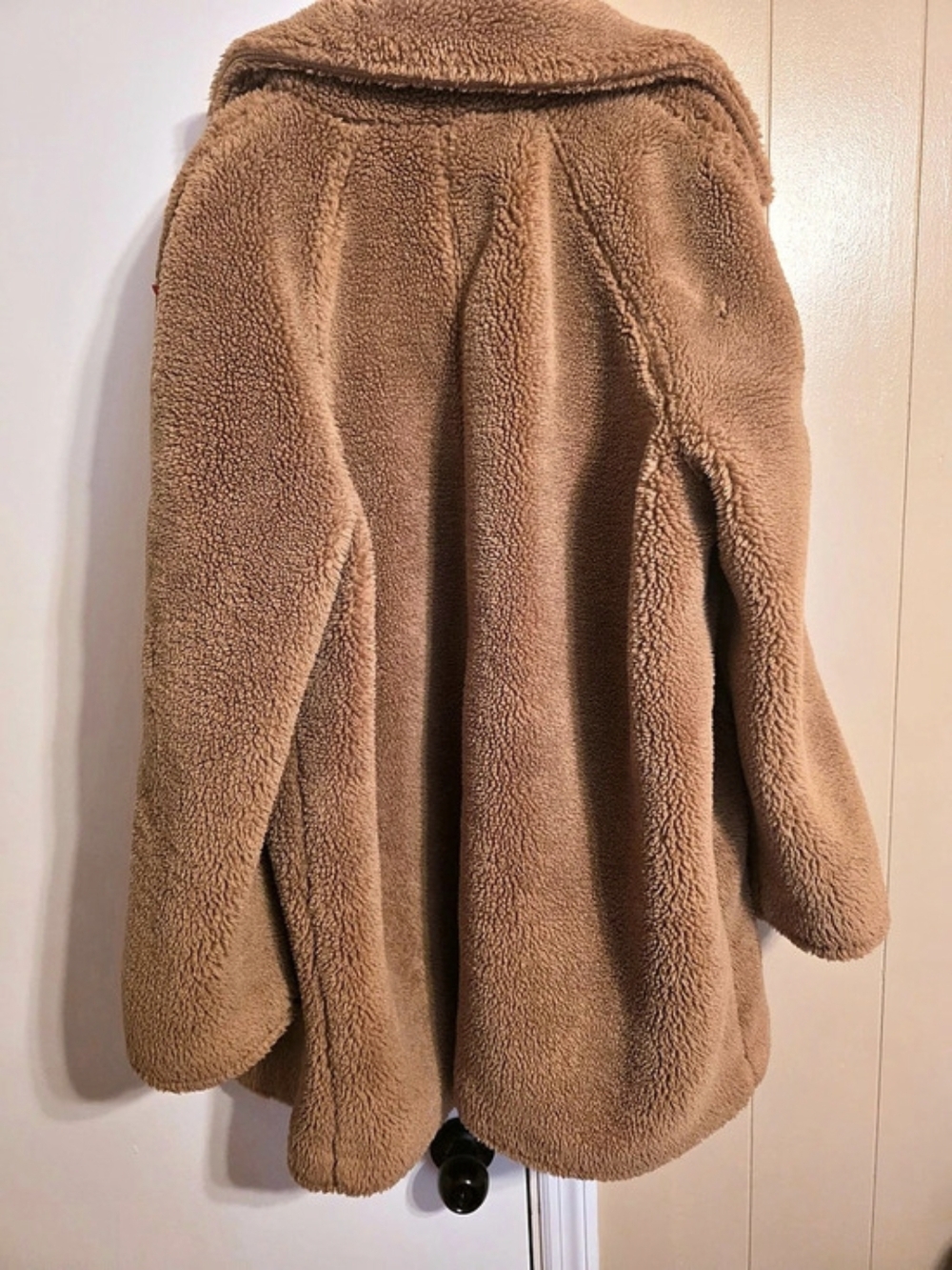 Gap Long Teddy Coat Brown Medium - Picture 2 of 3